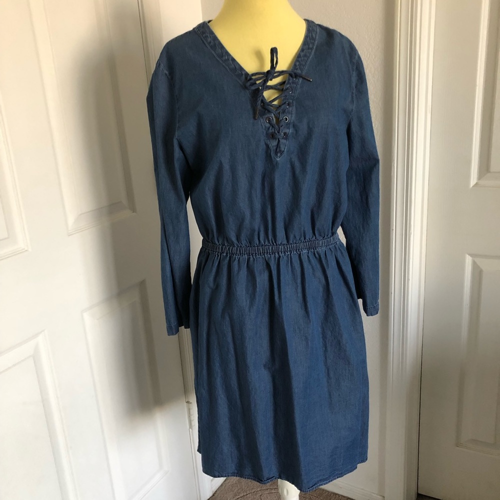 Mossimo High Low Denim Dress L